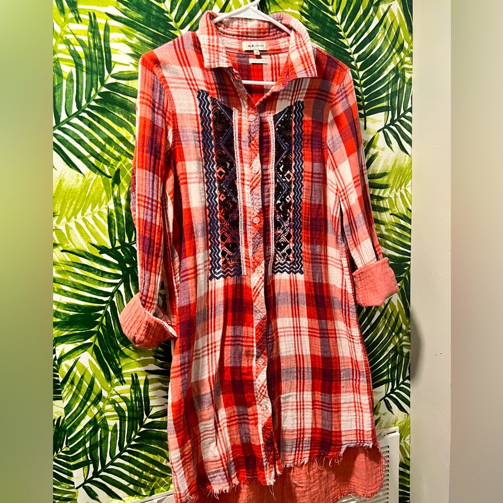 FREE PEOPLE orange flannel!